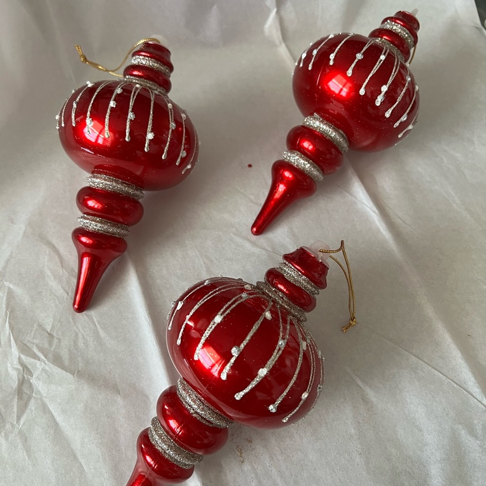 Elegant Red Holiday Ornaments